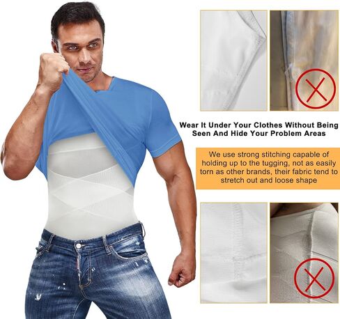 SOLCYSX Compression Shirt for Men Slimming Undershirt Body Shaper Tank top for gynomastica Sleeveless Shapewear Vest Men in Saudi Arabia