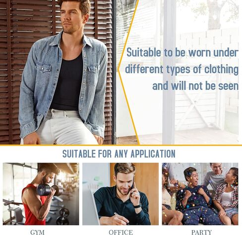 TAILONG Compression Shirts for Men Shapewear Slimming Body Shaper Waist Trainer Vest Workout Tank Tops Abdomen Undershirts in Saudi Arabia