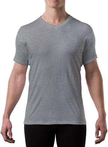 Sweatproof Undershirt for Men with Underarm Sweat Pads (Original Fit, V-Neck) in Kuwait