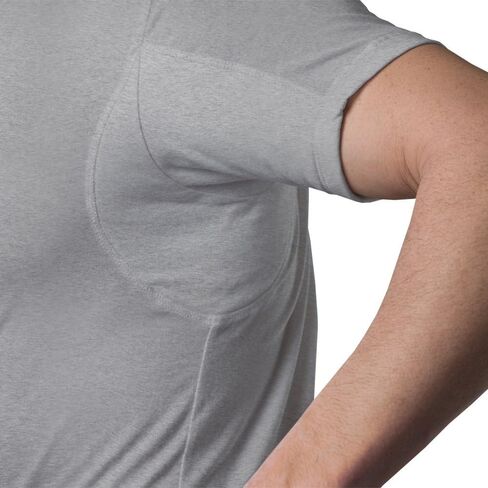 Sweatproof Undershirt for Men with Underarm Sweat Pads (Original Fit, V-Neck) in Kuwait