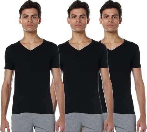 تي شيرت Hanes Ultimate للرجال مكون من 6 قطع أفضل تي شيرت برقبة على شكل حرف V in Saudi Arabia
