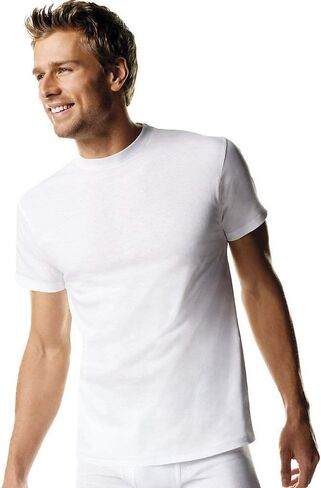 Hanes Big Men’s Tagless ComfortSoft Crew Undershirt Tall, Various Pack Size Options (3 Pack or 5 Pack) in Kuwait
