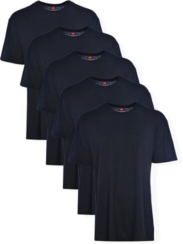 Hanes Big Men’s Tagless ComfortSoft Crew Undershirt Tall, Various Pack Size Options (3 Pack or 5 Pack) in Kuwait