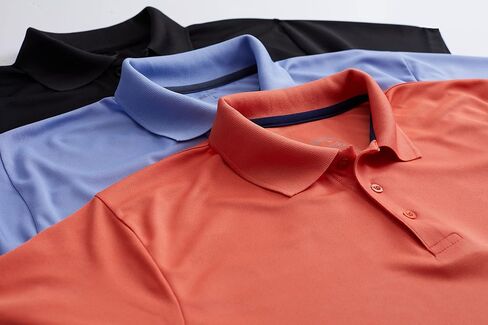 Real Essentials 3 Pack: Men's Quick-Dry Short Sleeve Athletic Performance Polo Shirt (Available in Big & Tall) in Kuwait