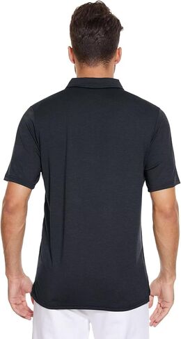 MAGCOMSEN Men's Short Sleeve Polo Golf Shirts 3-Button Moisture Wicking Athletic T-Shirts Casual Collared Shirt in Kuwait