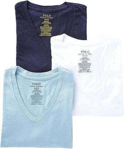 POLO RALPH LAUREN Men's Classic Fit Cotton V-Necks 3-Pack in Saudi Arabia