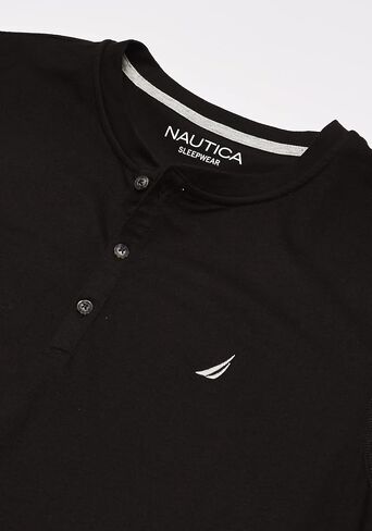 Nautica Men's Long Sleeve Henley Pajama Top in Kuwait