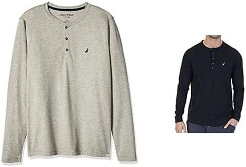 Nautica Men's Long Sleeve Henley Pajama Top in Kuwait