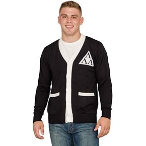Revenge of the Nerds Tri Lambda Black with White Mens Costume Cardigan Sweater in Saudi Arabia