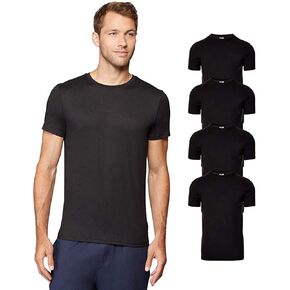 32 Degrees Mens 4 Pack Cool Crewneck T-Shirt | Anti-Odor | Quick Drying | 4-Way Stretch