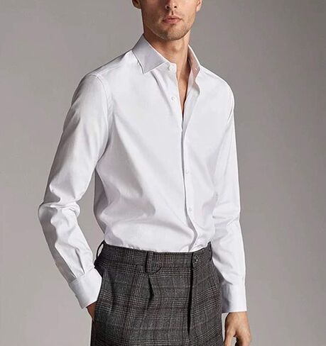 Beninos Men's Dress Shirts Fitted Poplin Solid in Saudi Arabia