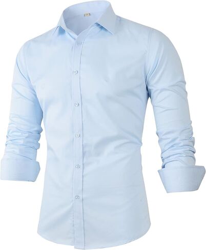Beninos Men's Dress Shirts Fitted Poplin Solid in Saudi Arabia