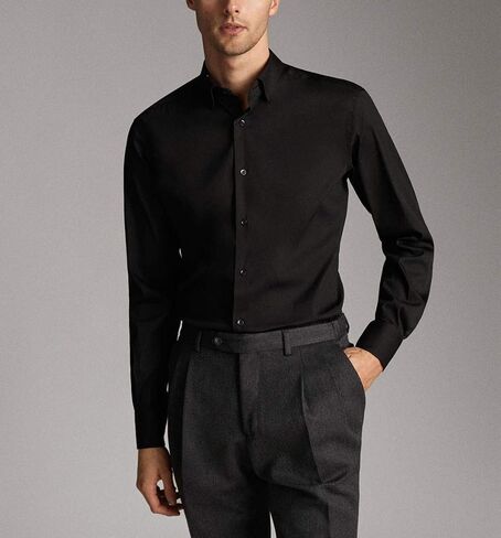 Beninos Men's Dress Shirts Fitted Poplin Solid in Saudi Arabia