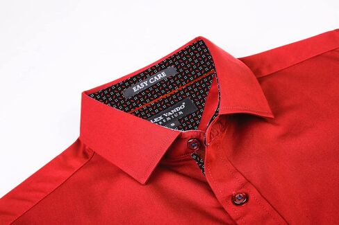 Alex Vando Mens Dress Shirts Wrinkle Free Regular Fit Stretch Bamboo Button Down Shirt in Saudi Arabia