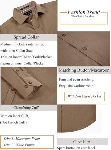 قمصان Alex Vando للرجال خالية من التجاعيد ومقاس عادي من الخيزران المطاطي بأزرار سفلية in Kuwait