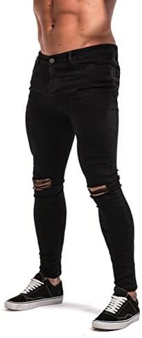 GINGTTO Men's Ripped Jeans Slim Fit Skinny Stretch Jeans Pants in Saudi Arabia