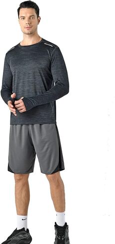 3 Pack: Men's Long Sleeve T Shirts, Dry Fit UV Sun Protection Outdoor Hiking Athletic Active Tops with Thumb Holes in Saudi Arabia