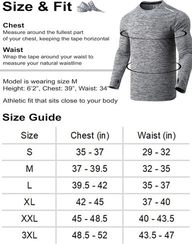 3 Pack: Men's Long Sleeve T Shirts, Dry Fit UV Sun Protection Outdoor Hiking Athletic Active Tops with Thumb Holes in Saudi Arabia