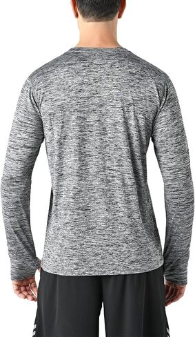 3 Pack: Men's Long Sleeve T Shirts, Dry Fit UV Sun Protection Outdoor Hiking Athletic Active Tops with Thumb Holes in Saudi Arabia