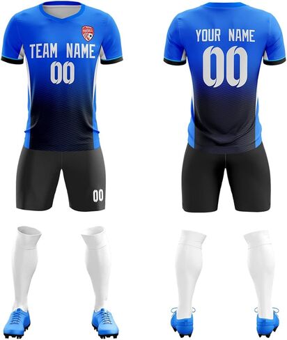 Custom Soccer Jersey Printed Player Name Number Sports Uniforms School Set Adult/Youth Suit for Fan in Saudi Arabia