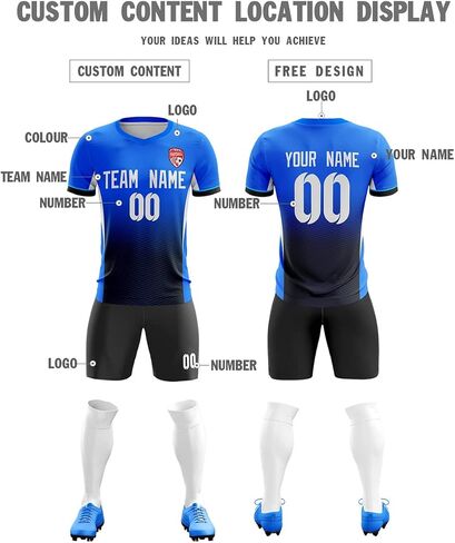 Custom Soccer Jersey Printed Player Name Number Sports Uniforms School Set Adult/Youth Suit for Fan in Saudi Arabia