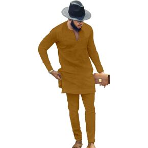 African Men‘s Clothing Fashion Suit Two Pieces Set Dashiki Outfit Top Pant Tracksuit