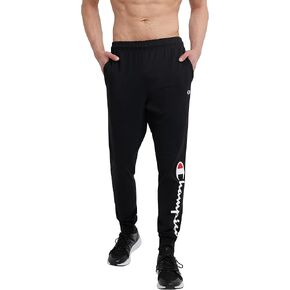 Champion Men's Everyday Cotton Joggers, 31" Inseam, Cotton Knit Jog Pants Left Hip "C" Logo, Tapered Jersey Jogger Pants in Kuwait