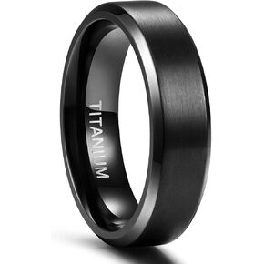 TIGRADE Titanium Rings 4MM 6MM 8MM 10MM Wedding Band in Comfort Fit Matte for Men Women Size 3-15 in Saudi Arabia