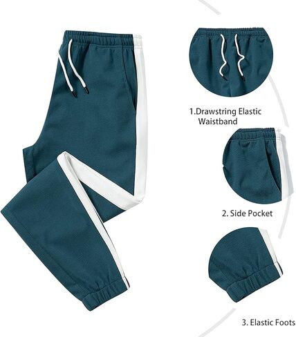 LBL Men's Sweat Suit 2 Piece Outfit Casual Contrast Sports Jogging Tracksuits Set in Saudi Arabia