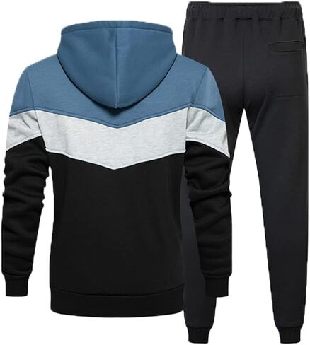 Tebreux Men's Jogging Tracksuit 2 Piece Athletic Outfit Hoodie Sports Sweatsuit Pullover Suit Sets in Saudi Arabia
