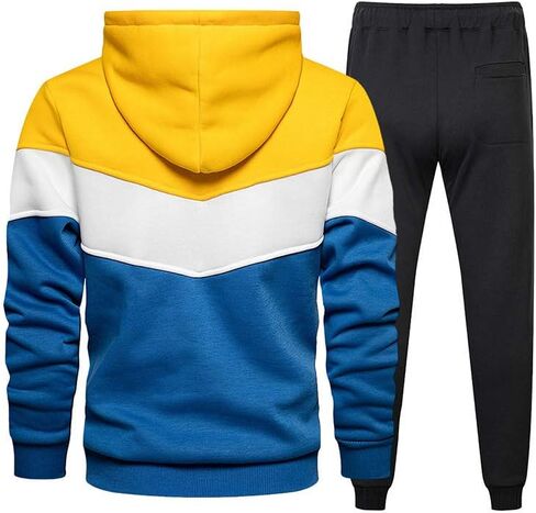 Tebreux Men's Jogging Tracksuit 2 Piece Athletic Outfit Hoodie Sports Sweatsuit Pullover Suit Sets in Saudi Arabia