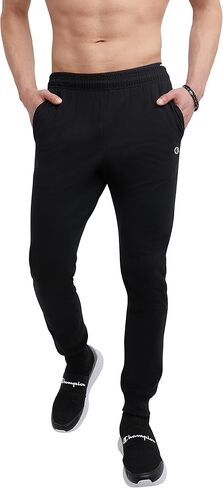 Champion Men's Everyday Cotton Joggers, 31" Inseam, Cotton Knit Jog Pants Left Hip "C" Logo, Tapered Jersey Jogger Pants in Saudi Arabia