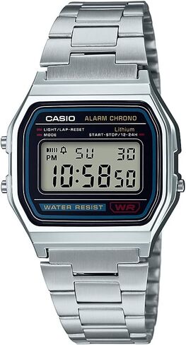 Casio Men's A158WA-1DF Stainless Steel Digital Watch in Saudi Arabia