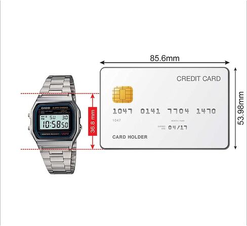 Casio Men's A158WA-1DF Stainless Steel Digital Watch in Saudi Arabia