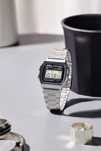 Casio Men's A158WA-1DF Stainless Steel Digital Watch in Saudi Arabia