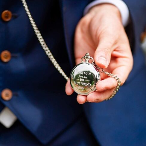 Best Man Gifts for Wedding I Best Man Proposal Gift -"Best Man for a Day" Pocket Watch I Best Man Gift I Will You Be My Best Man Gifts in Saudi Arabia