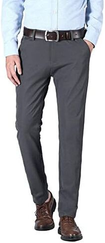 Plaid&Plain Men’s Slim Fit Dress Pants Stretch Dress Pants in Saudi Arabia