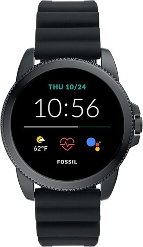Fossil 44mm Gen 5E Stainless Steel and Silicone Touchscreen Smart Watch with Heart Rate in Saudi Arabia