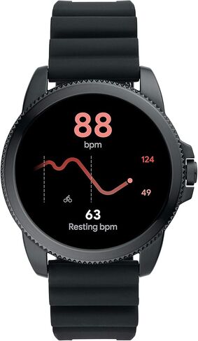 Fossil 44mm Gen 5E Stainless Steel and Silicone Touchscreen Smart Watch with Heart Rate in Saudi Arabia