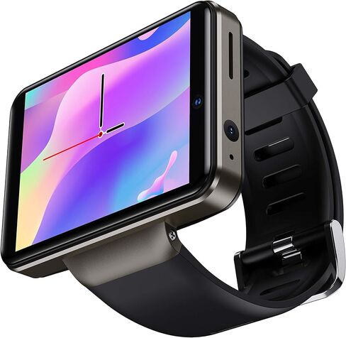 DM101 4G Smart Watch for Men 2.41" Display Android 7.1 3GB RAM 32GB ROM 2080mAh Watch Phone with Face ID Dual Camera Bluetooth GPS IP67 Waterproof Smartwatch (Black) in Saudi Arabia