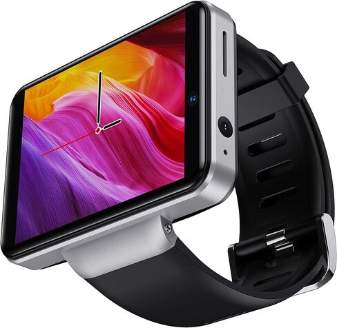 DM101 4G Smart Watch for Men 2.41" Display Android 7.1 3GB RAM 32GB ROM 2080mAh Watch Phone with Face ID Dual Camera Bluetooth GPS IP67 Waterproof Smartwatch (Black) in Saudi Arabia