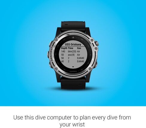 Garmin Descent Mk1, Watch-Sized Dive Computer with Surface GPS, Includes Fitness Features, Gray Sapphire with Black Band in Saudi Arabia