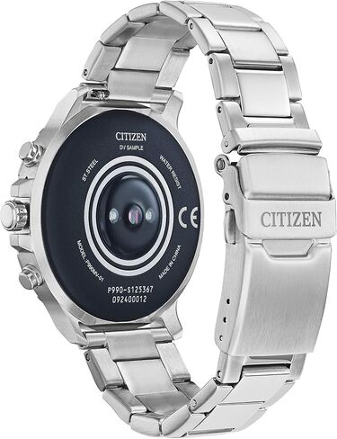 Citizen CZ Smart Grey Plated Silicone Strap Stainless Steel Smartwatch Touchscreen, Heartrate, GPS, Speaker, Bluetooth, Notifications, iPhone and Android Compatible, Powered by Google Wear OS in Kuwait
