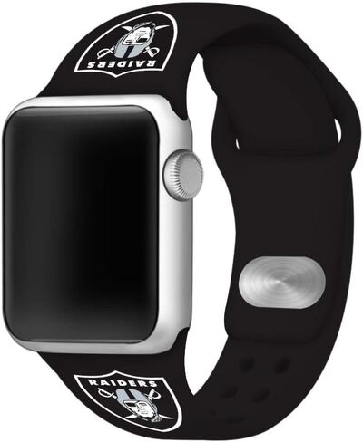 GAME TIME Las Vegas Raiders Silicone Sport Watch Band Compatible with Apple Watch in Kuwait