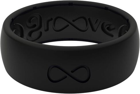 Solid Silicone Ring by Groove Life - Breathable Rubber Wedding Rings for Men, Lifetime Coverage, Unique Design, Comfort Fit Ring in Kuwait