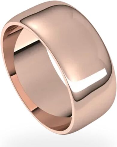 Classic 8mm SOLID GOLD Wedding Band Rings, Comfort Fit in 10K and 14K Yellow Gold, White Gold or Rose Gold in Kuwait