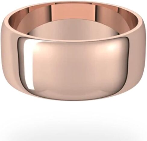 Classic 8mm SOLID GOLD Wedding Band Rings, Comfort Fit in 10K and 14K Yellow Gold, White Gold or Rose Gold in Kuwait