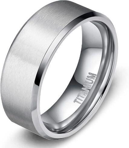 TIGRADE Titanium Rings 4MM 6MM 8MM 10MM Wedding Band in Comfort Fit Matte for Men Women Size 3-15 in Saudi Arabia