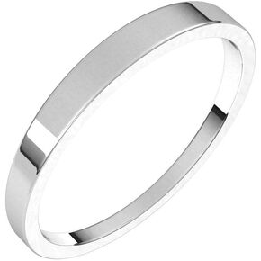 Flat Wedding Band Tapered Solid 925 Sterling Silver Real 10k 14k 18k Yellow Rose White Gold OR Platinum Ring Classic Plain 3mm 4mm 5mm 6mm 8mm in Saudi Arabia