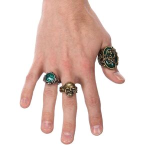 Disney Pirates of the Caribbean Jack Sparrow Costume Ring Set for Adults and Teens in Saudi Arabia